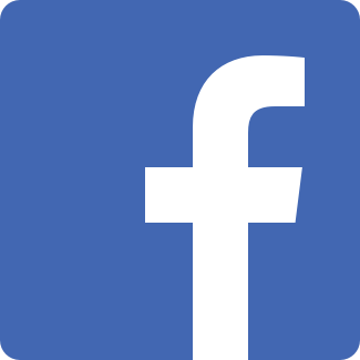 Logo portalu społecznościowego facebook, niebieski kwadrat z białą literą f.