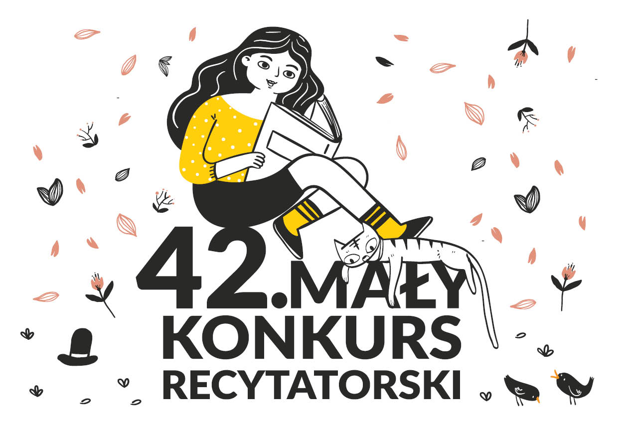 Kolorowe logo 42. Małego Konkursu Recytatorskiego.