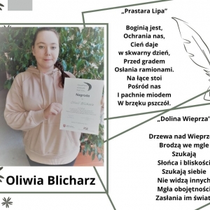 Oliwia Blicharz  laureatka konkursu
